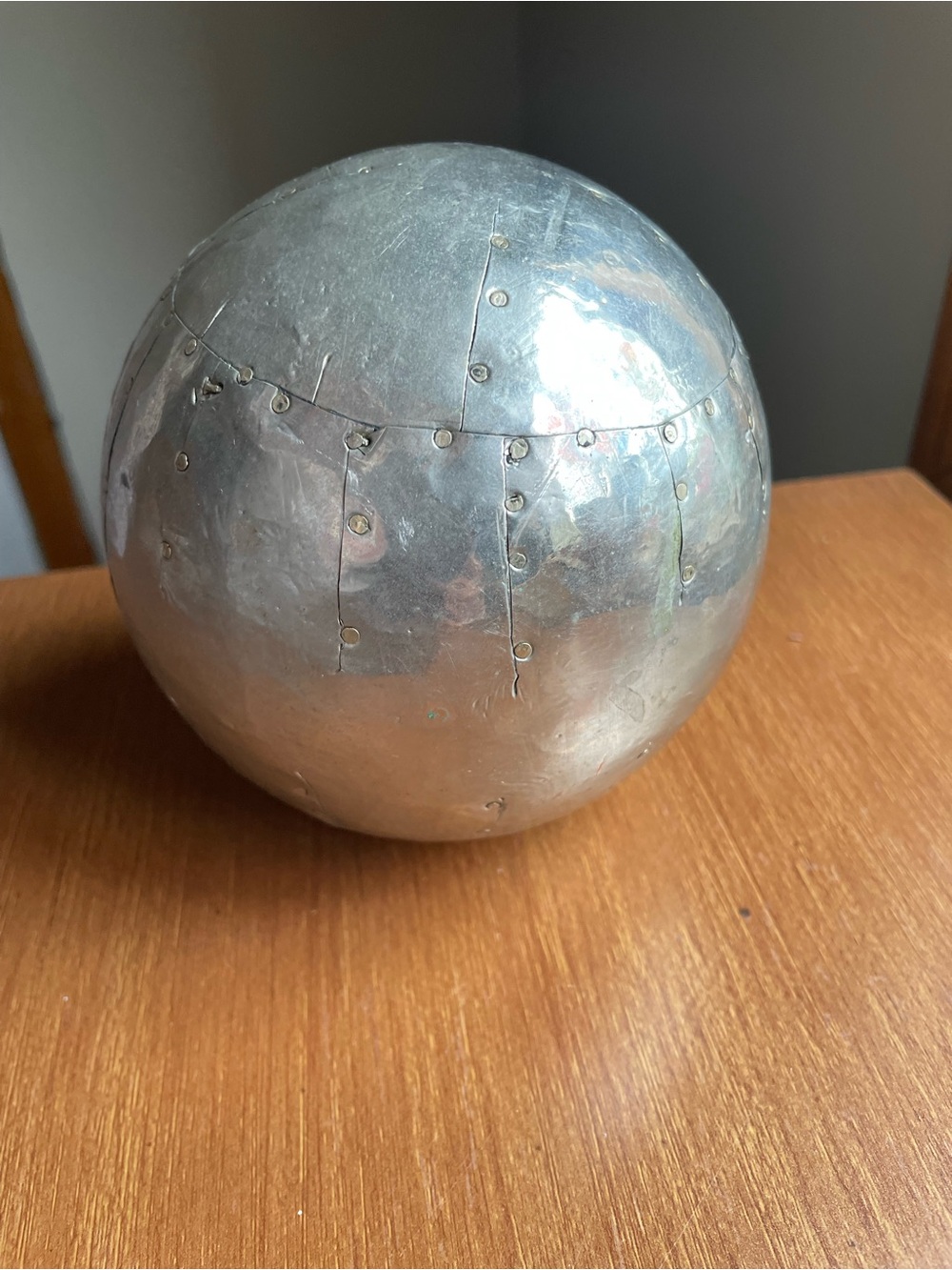 Handcrafted Metallic Decorative Sphere 5"